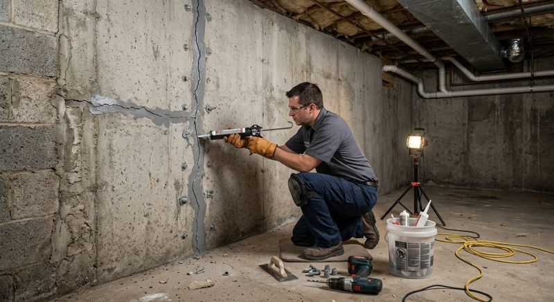 Basement Crack Repair in Hoboken, NJ