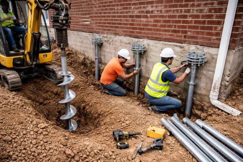 Helical Piers Installation in Hoboken, NJ