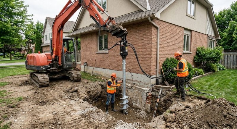 Helical Pile Installation in Hoboken, NJ