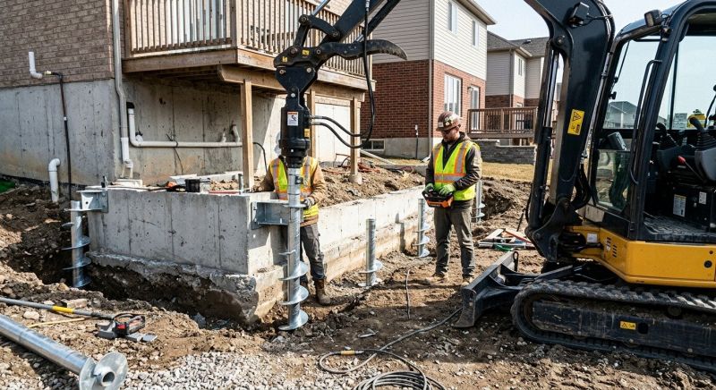 Helical Pile Installation in Hoboken, NJ