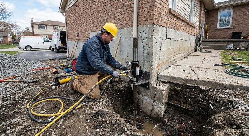 Sinking Foundation Repair in East Meadow, NY